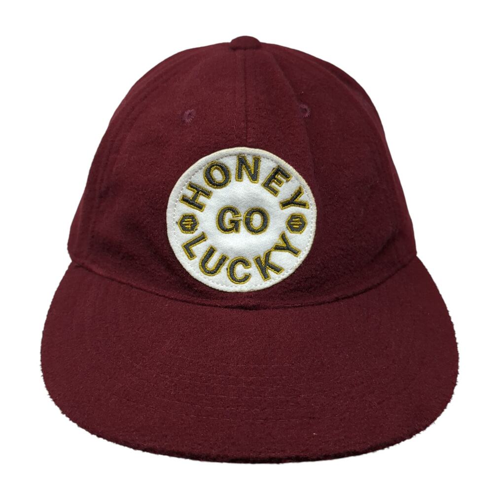 Honey Go Lucky Slideback Baseball Cap Red One Size Adjustable Embroidered Bumble